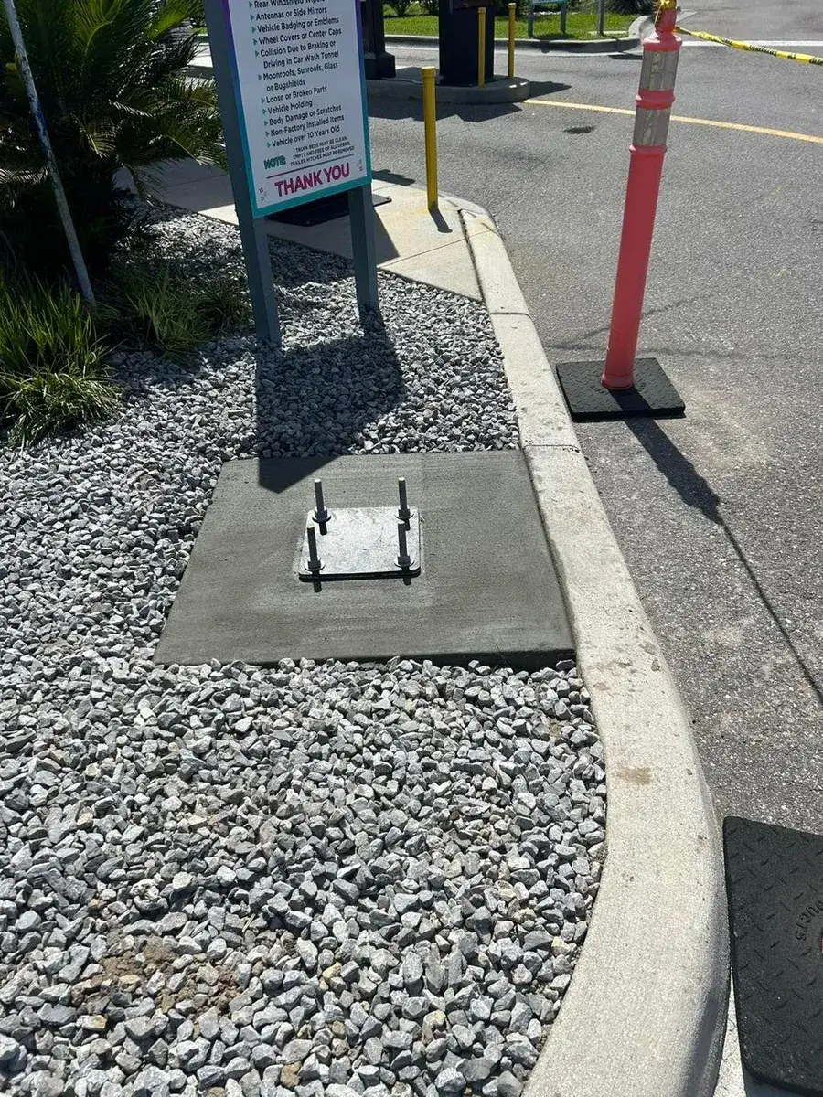 Bollards Installation for Green Hammer Concrete in Palm Bay, Florida