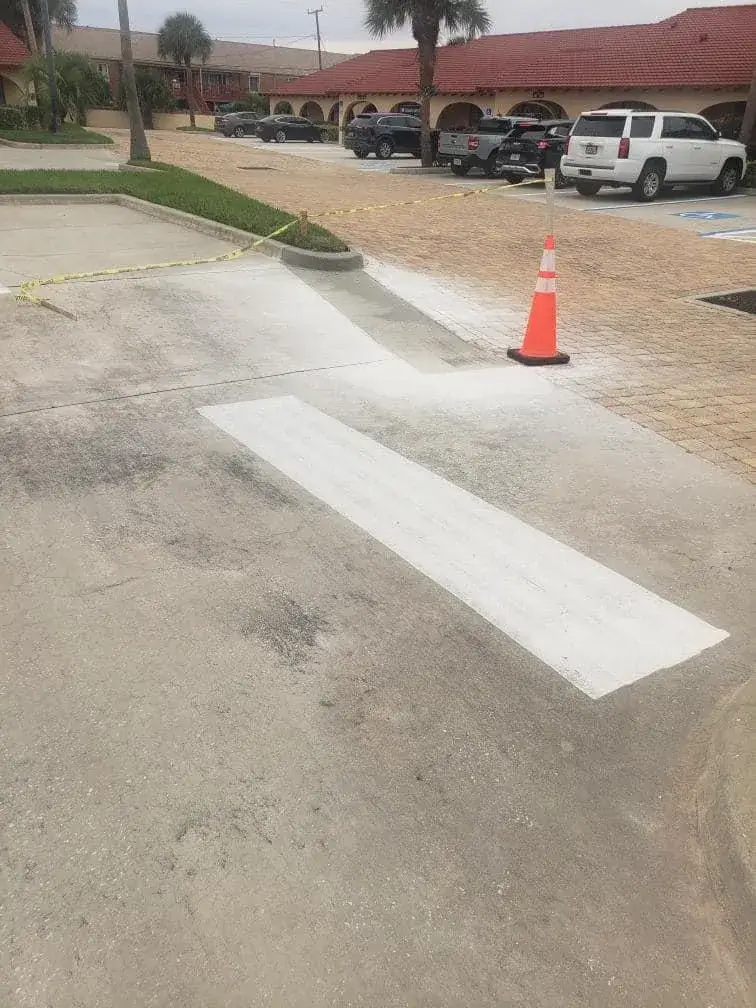 Parking Lot Repairs and Curbing for Green Hammer Concrete in Palm Bay, Florida